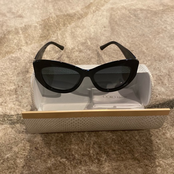 Jimmy Choo Accessories - Jimmy Choo Black Cat-Eye Sunglasses
